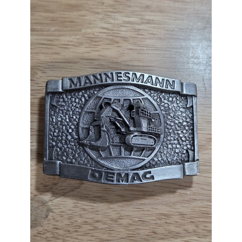 Vintage Mannesmann Demag Mining Excavator Belt Buckle Bergamot USA 940921